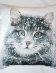 Подушка декоративная Зимний кот